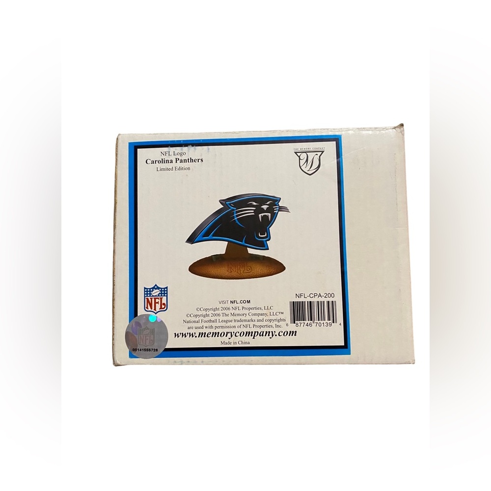 2006 Carolina Panthers "Limited Edition" NFL Logo Collectible Figurine